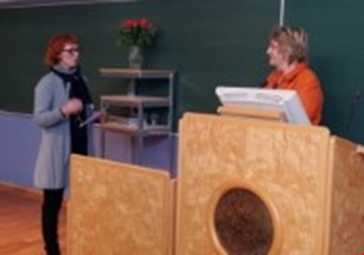 Anita Engen, repr fra NFU Tromsø lokallag og Signhild Skogdal, logoped 