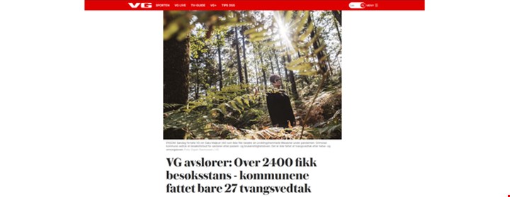Faksimile VG Besøksforbud