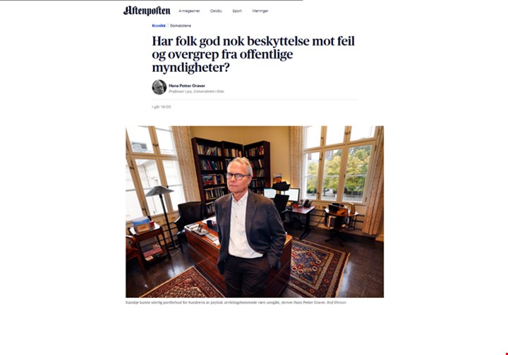 Skjermdump fra Aftenposten
