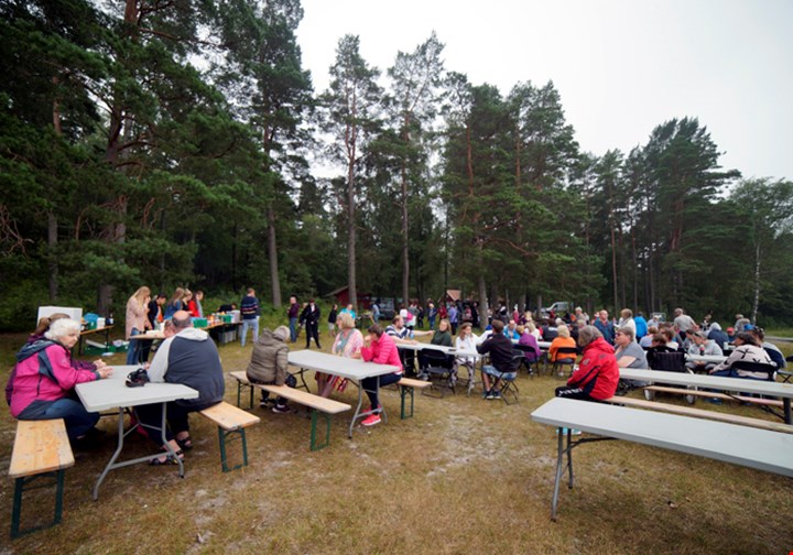 Grillfest på leiren