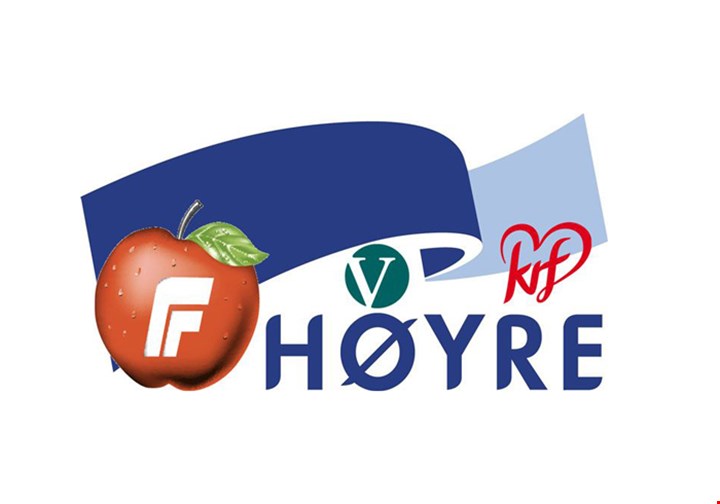 Logo til de fire regjeringspartiene