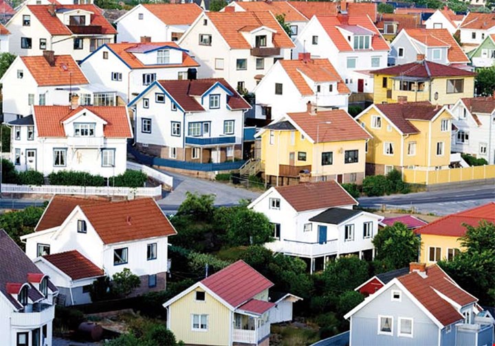 Foto av eneboligbebyggelse