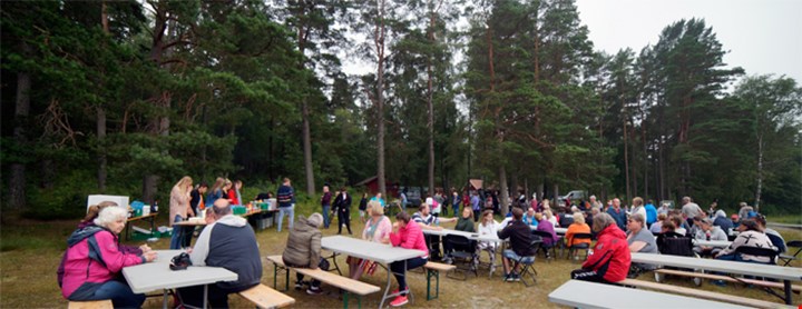 Grillfest på leiren