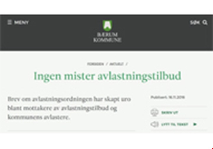 Bærum kommunes nettsider
