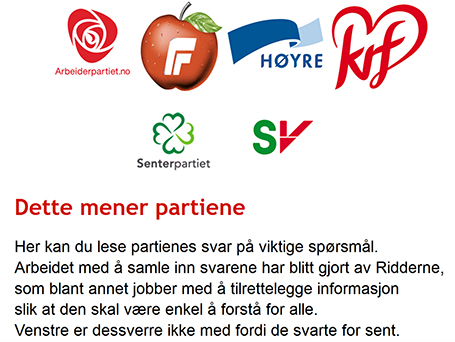 Utklipp fra NFU sine nettsider