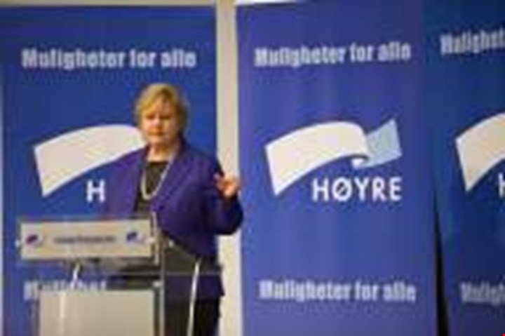 Høyreleder Erna Solberg
