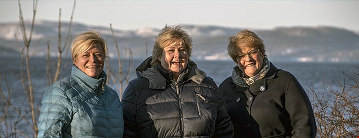 Foto av Siv, Erna og Trine