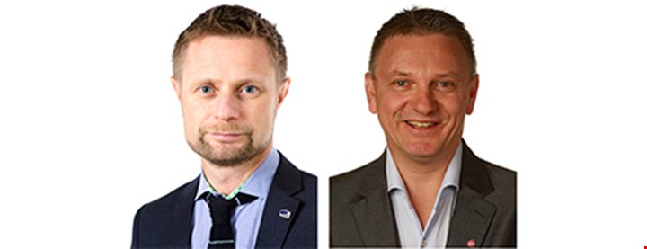 Helse- og omsorgsminister Bent Høie (H) og stortingsrepresentant Freddy de Ruiter (Ap)