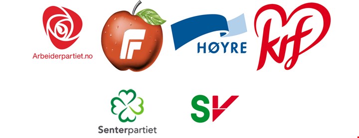 Logoen til partiene på Stortinget