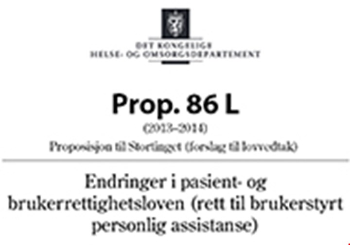 Forsiden til lovforslaget