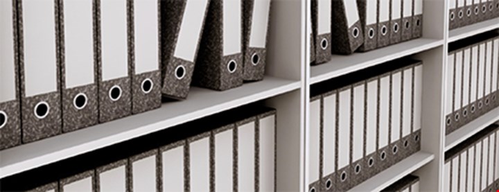 Illustrasjonsfoto av mange ringpermer