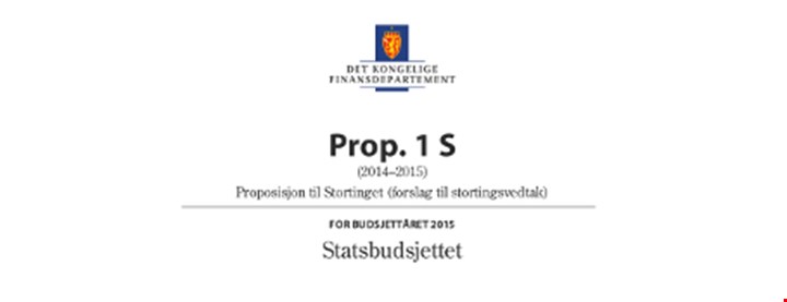 Fremsiden av prop. 1 - Statsbudsjettet