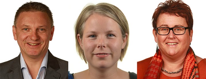 Stortingsrepresentantene Freddy de Ruiter, Kirsti Bergstø og Olaug Bollestad