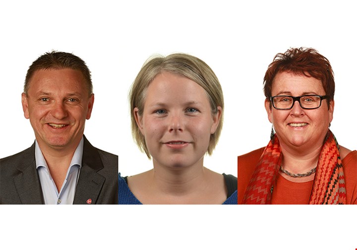 Stortingsrepresentantene Freddy de Ruiter, Kirsti Bergstø og Olaug Bollestad