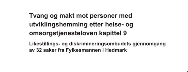 Tilsyn med Fylkesmannen i Hedmark