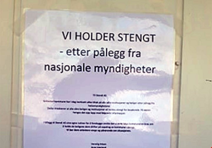 Vi holder stengt