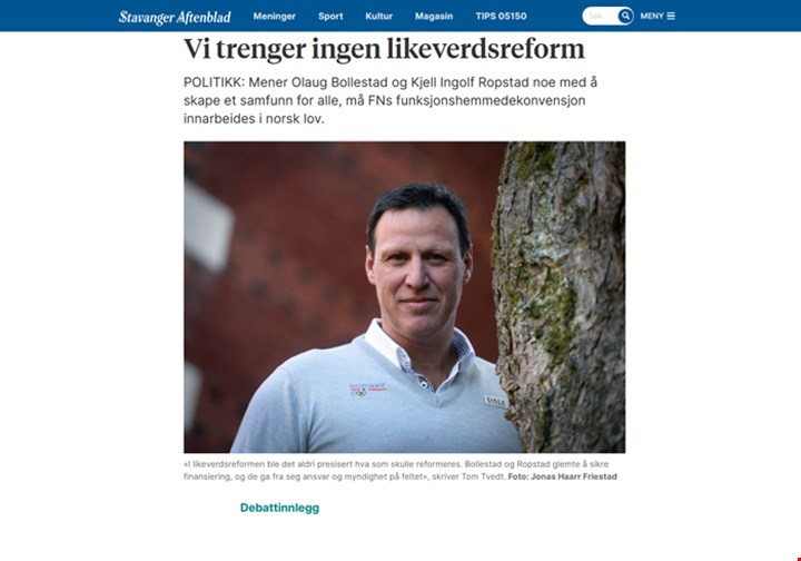 Faksimile fra Stavanger Aftenblad