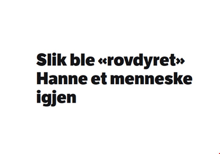 NRK-overskrift: Villdyret